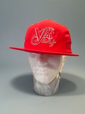 Pukka Red Val Surf Snapback Hat Nylon 6 Panel Flat Brim NWT